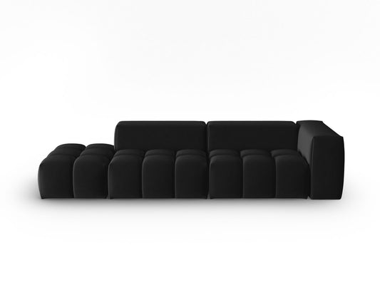 Verona Modular Sofa, 4 Seats, 265x85 cm — Black / Left