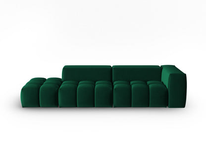 Verona Modular Sofa, 4 Seats, 265x85 cm — Bottle Green / Left