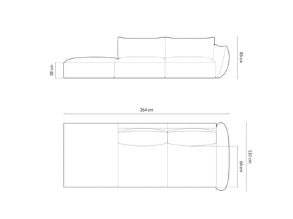 Matera Sofa, 4 Seats, 264x110 cm