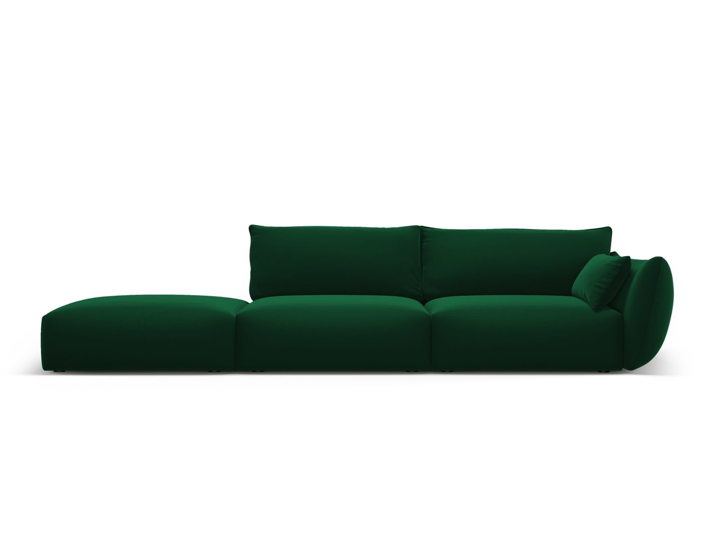 Matera Sofa, 4 Seats, 264x110 cm — Bottle Green / Left