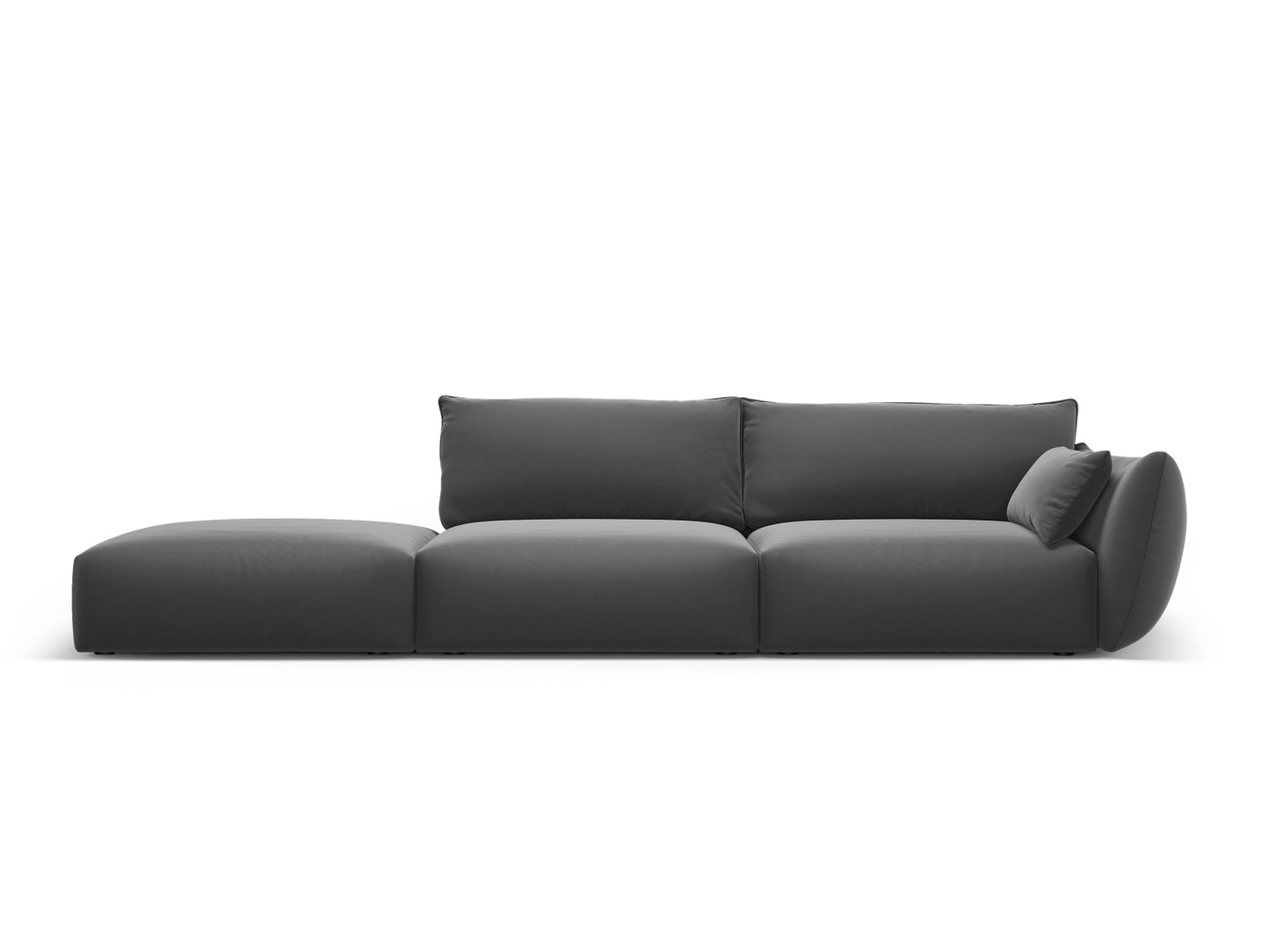Matera Sofa, 4 Seats, 264x110 cm — Dark Grey / Left