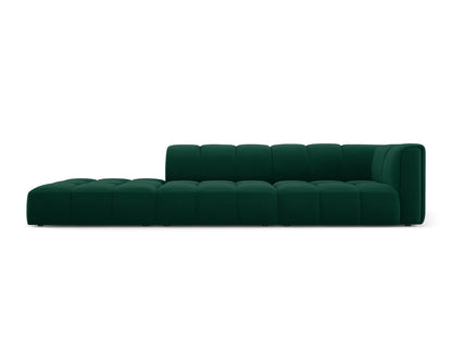 Moritz Modular Sofa, 4 Seats, 293x96 cm — Bottle Green / Left