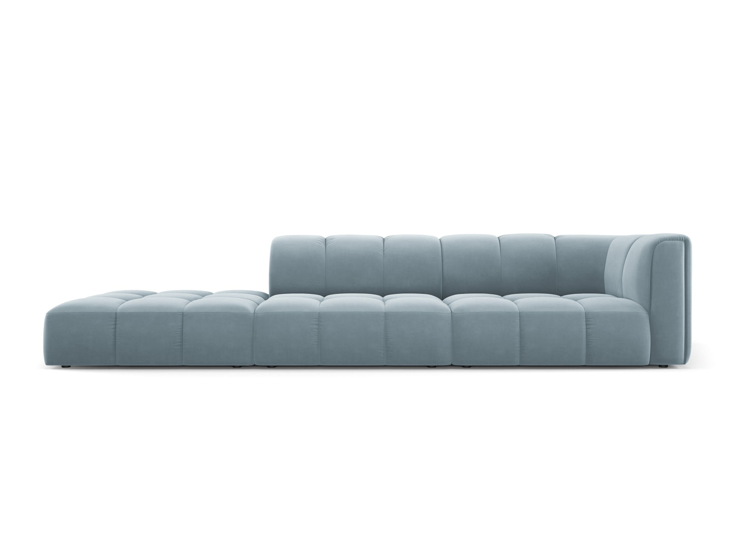 Moritz Modular Sofa, 4 Seats, 293x96 cm — Light Blue / Left