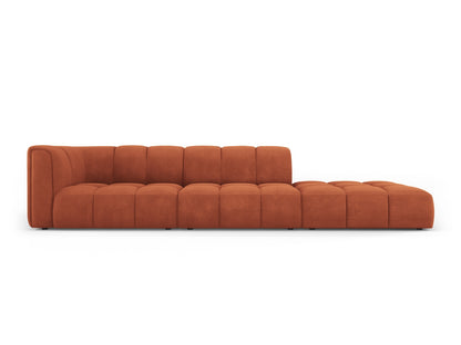 Moritz Modular Sofa, 4 Seats, 293x96 cm — Orange / Right