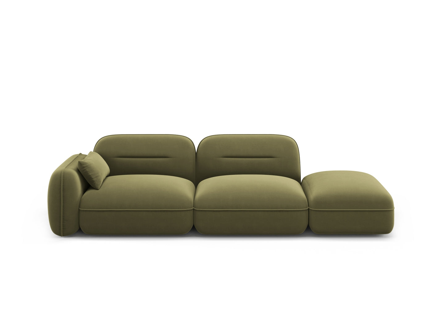 Sydney Modular Sofa, 3 Seats, 295x90 cm — Light Green / Right