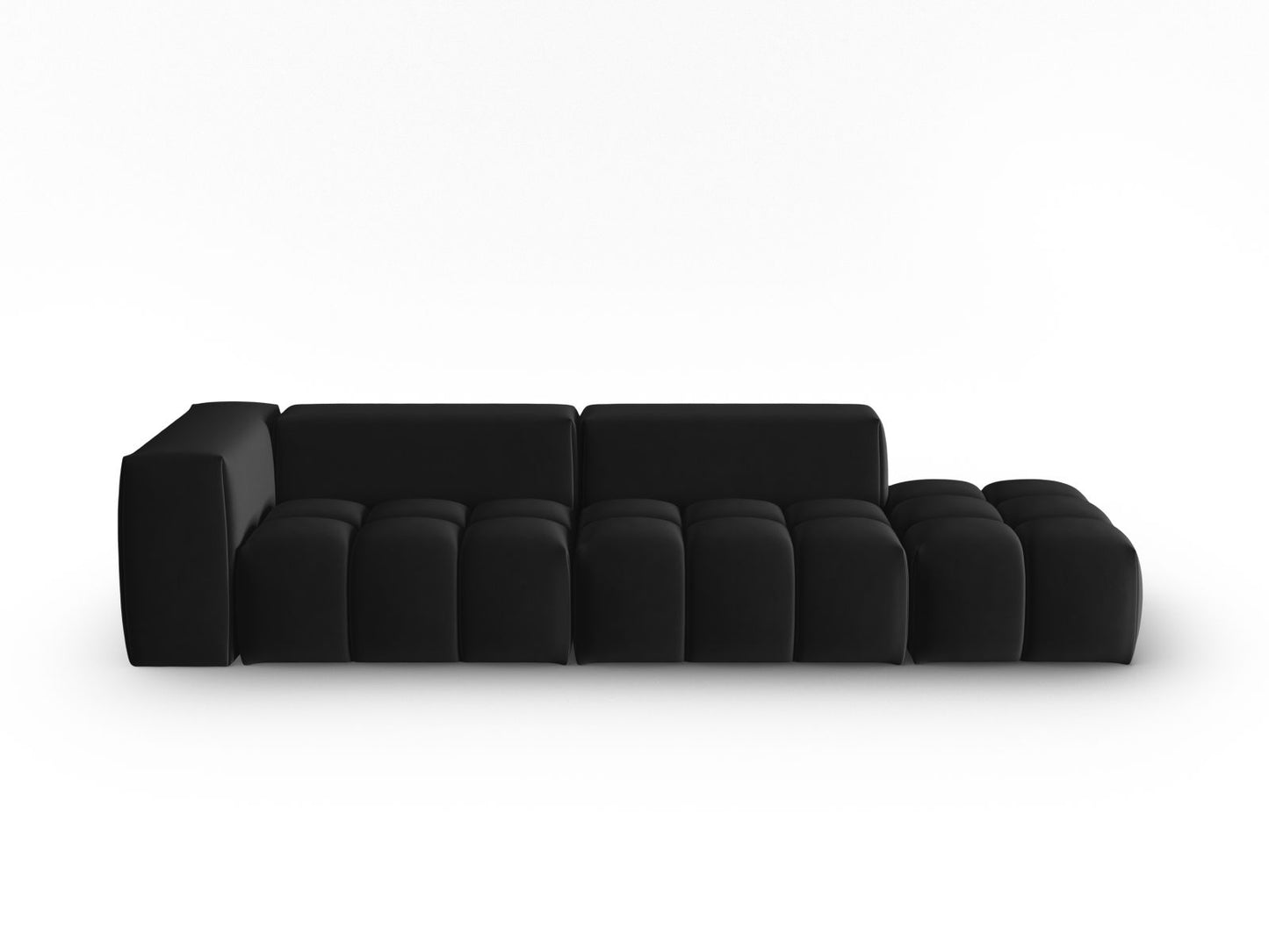 Verona Modular Sofa, 4 Seats, 265x85 cm — Black / Right