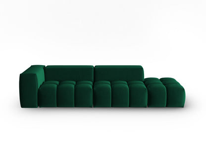 Verona Modular Sofa, 4 Seats, 265x85 cm — Bottle Green / Right