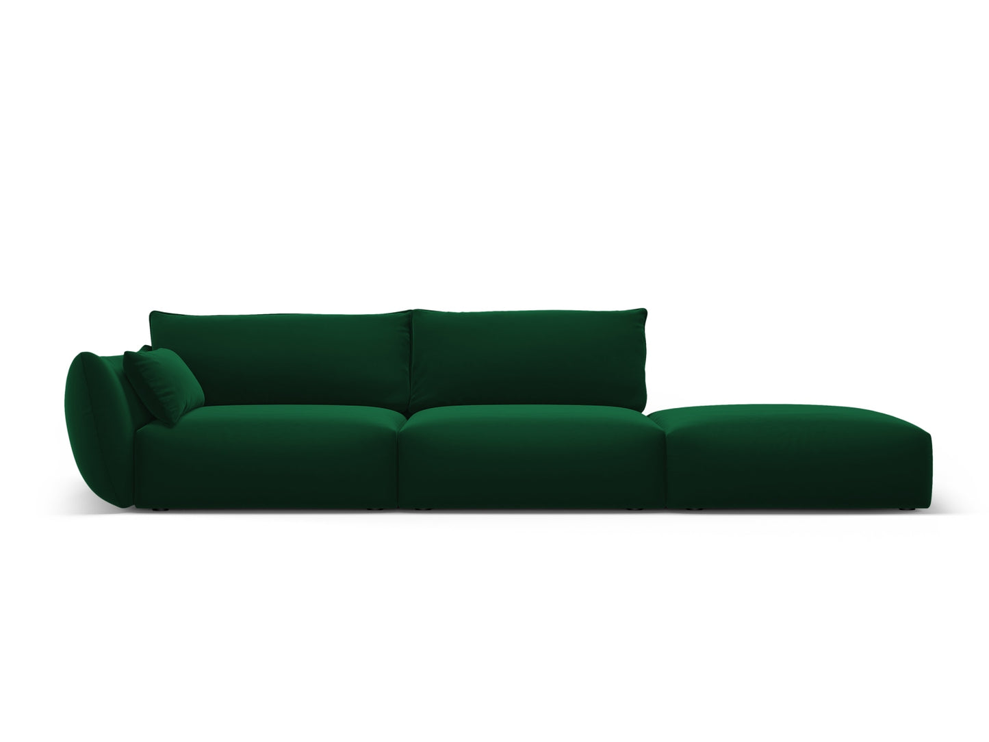 Matera Sofa, 4 Seats, 264x110 cm — Bottle Green / Right