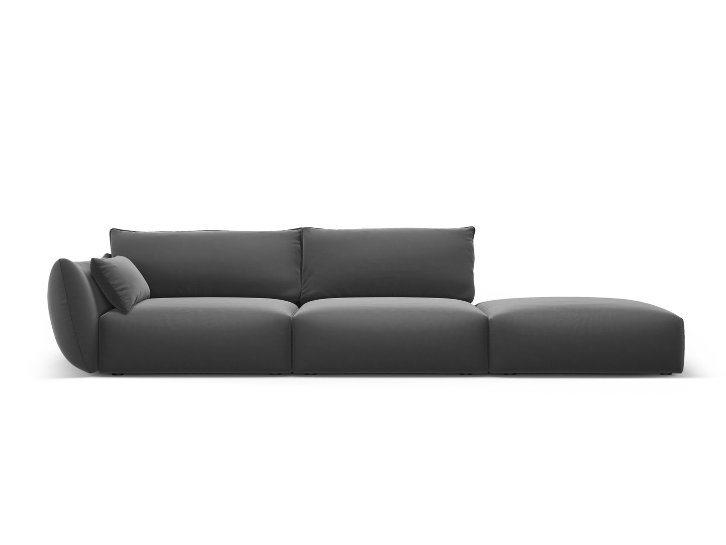 Matera Sofa, 4 Seats, 264x110 cm — Dark Grey / Right