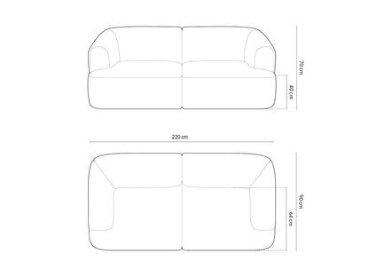 Campi Modular Sofa, 3 Seats, 220x90 cm
