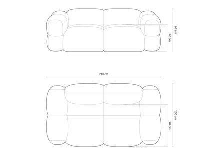 Loretto Sofa, 3 Seats, 210x100 cm