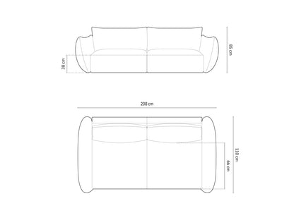 Matera Sofa, 3 Seats, 208x110 cm