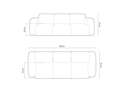 Nolio Sofa, 3 Seats, 235x95 cm