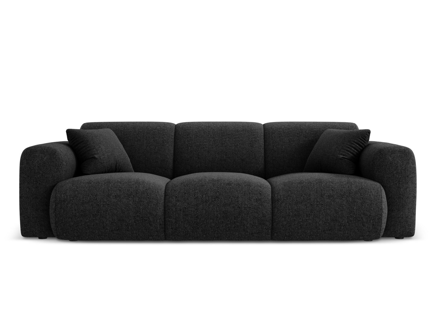 Nolio Sofa, 3 Seats, 235x95 cm — Black