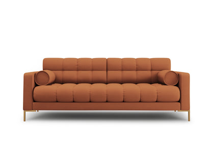 Bali Sofa, 3 Seats, 177x96 cm — Brick / Gold Metal