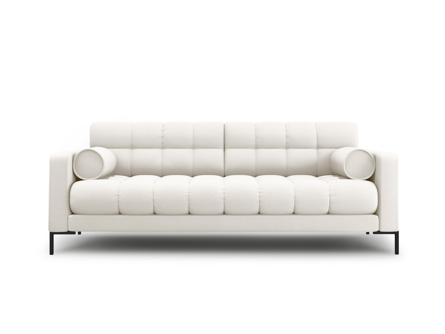 Bali Sofa, 3 Seats, 177x96 cm — Light Beige / Black Metal