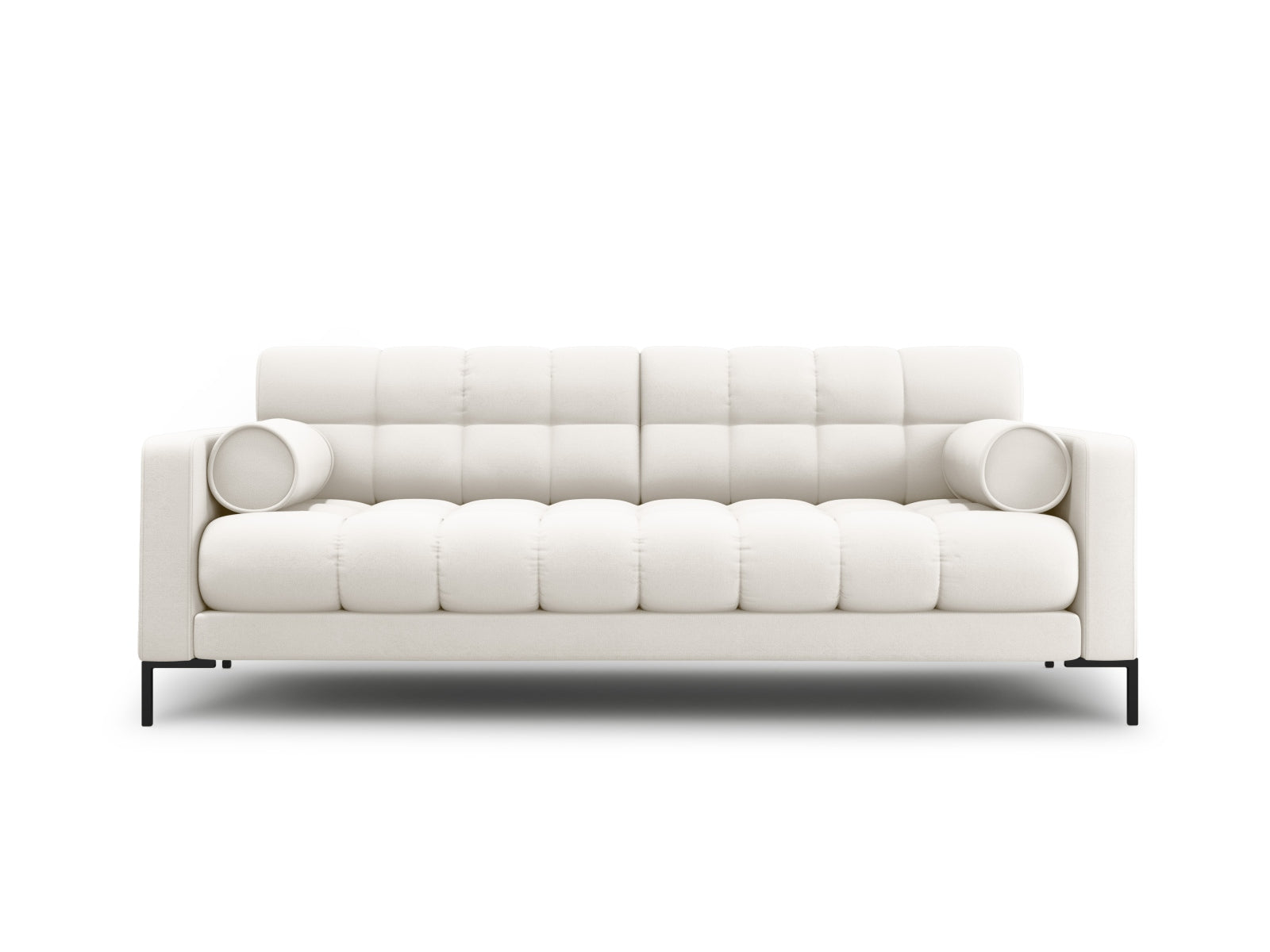 Bali Sofa, 3 Seats, 177x96 cm — Light Beige / Black Metal
