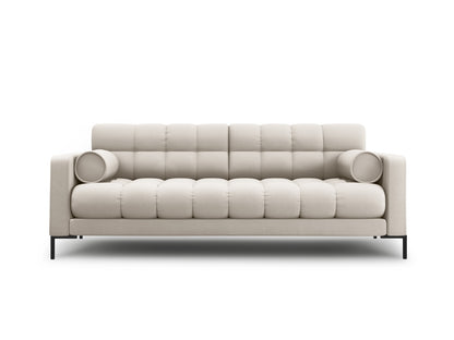 Bali Sofa, 3 Seats, 177x96 cm — Beige / Black Metal