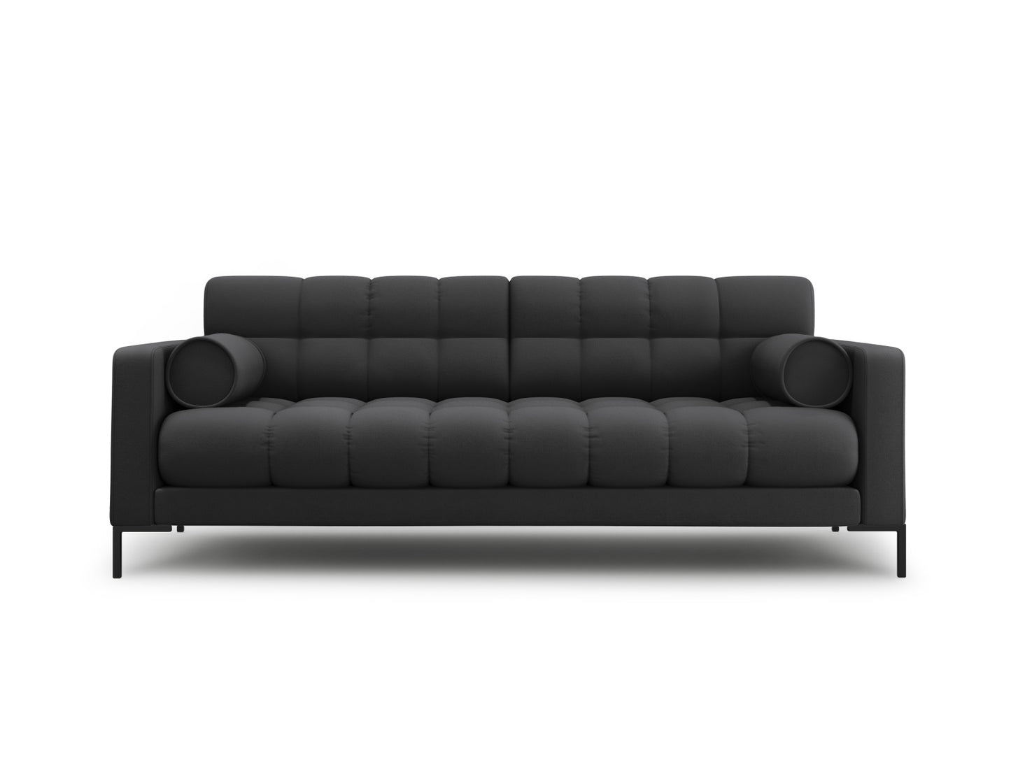 Bali Sofa, 3 Seats, 177x96 cm — Dark Grey / Black Metal