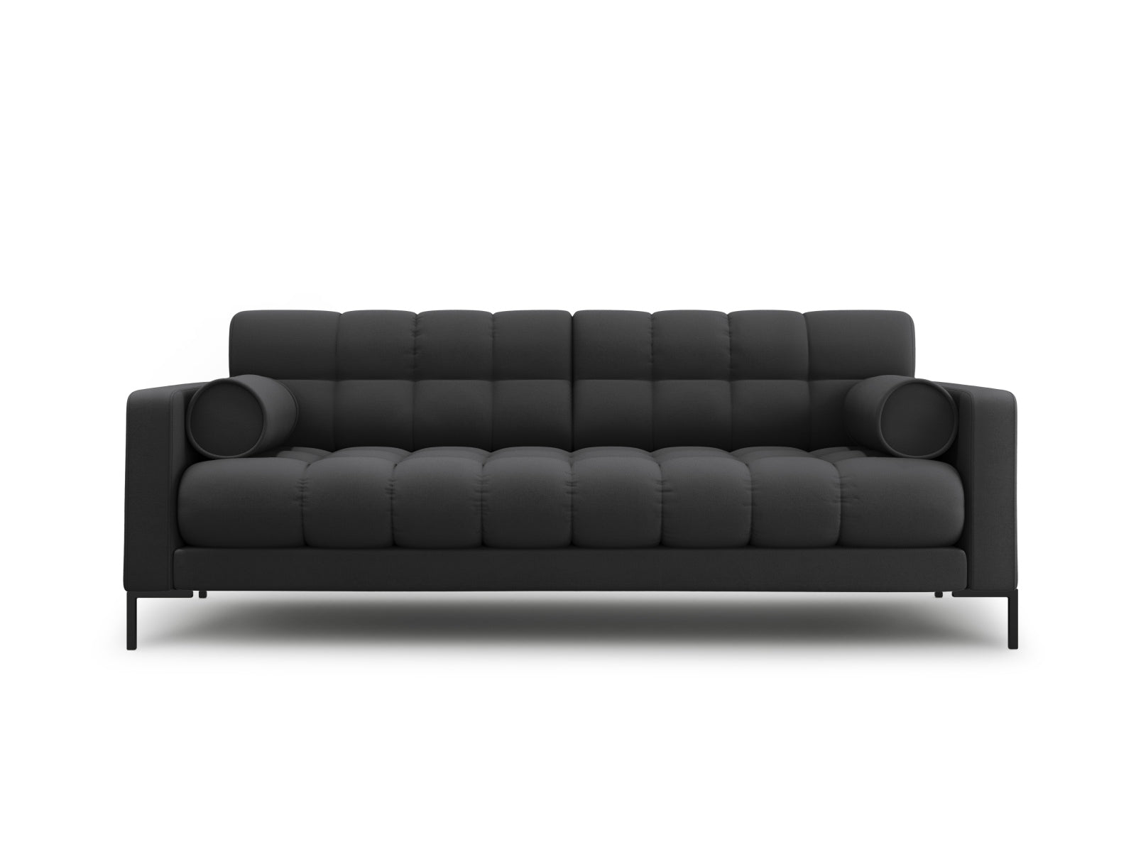 Bali Sofa, 3 Seats, 177x96 cm — Dark Grey / Black Metal
