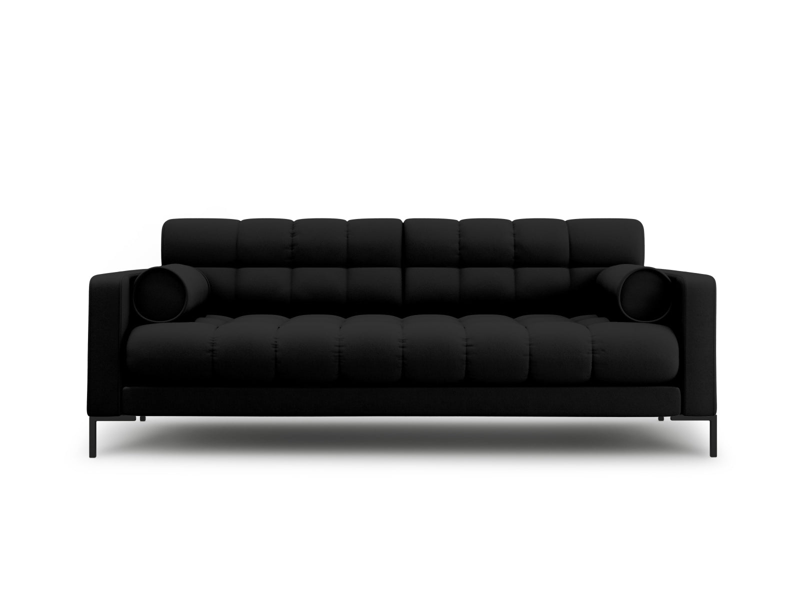 Bali Sofa, 3 Seats, 177x96 cm — Black / Black Metal