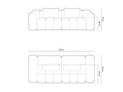 Verona Modular Sofa, 3 Seats, 230x85 cm