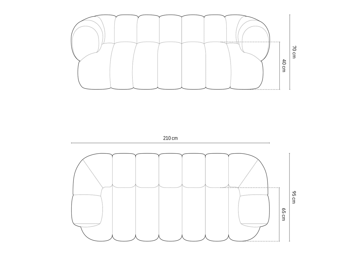 Koge Sofa, 3 Seats, 210x95 cm