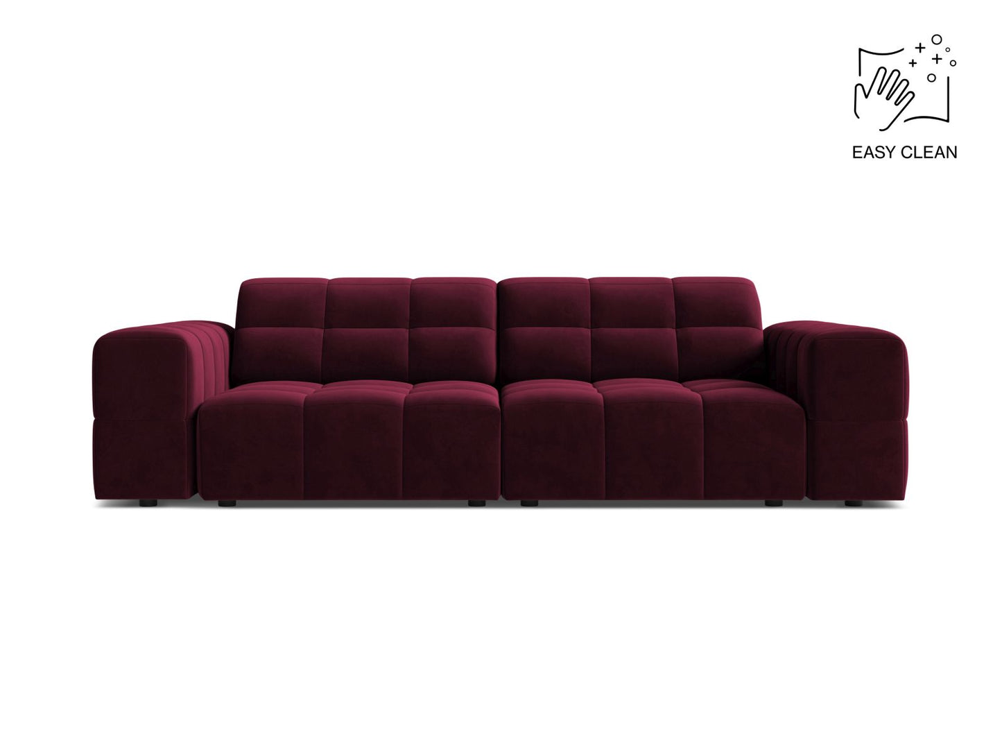 Chicago Sofa, 3 Seats, 212x102 cm — Burgundy
