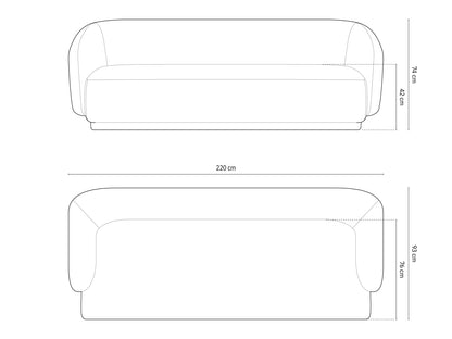 Gomera Sofa, 3 Seats, 220x93 cm