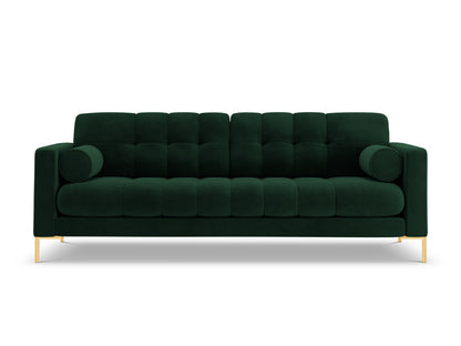 Bali Sofa, 3 Seats, 177x96 cm — Bottle Green / Gold Metal