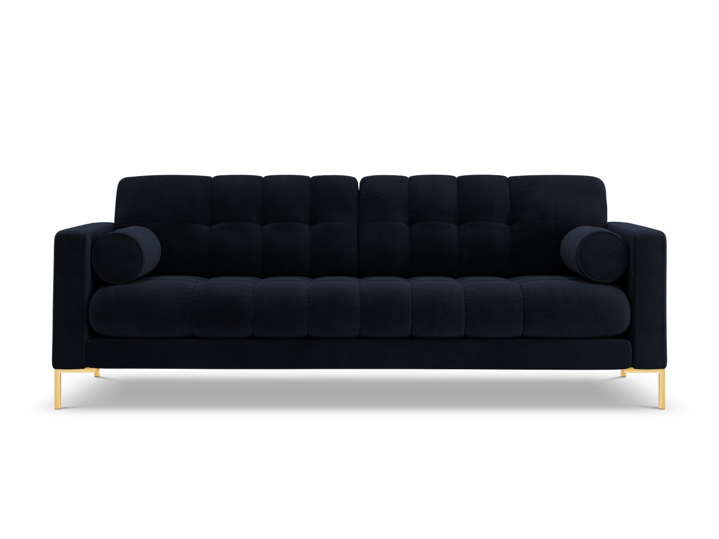 Bali Sofa, 3 Seats, 177x96 cm — Dark Blue / Gold Metal