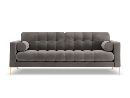 Bali Sofa, 3 Seats, 177x96 cm — Light Grey / Gold Metal