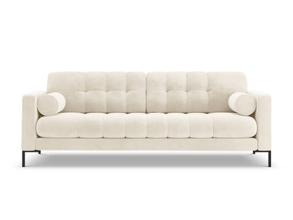 Bali Sofa, 3 Seats, 177x96 cm — Light Beige / Black Metal