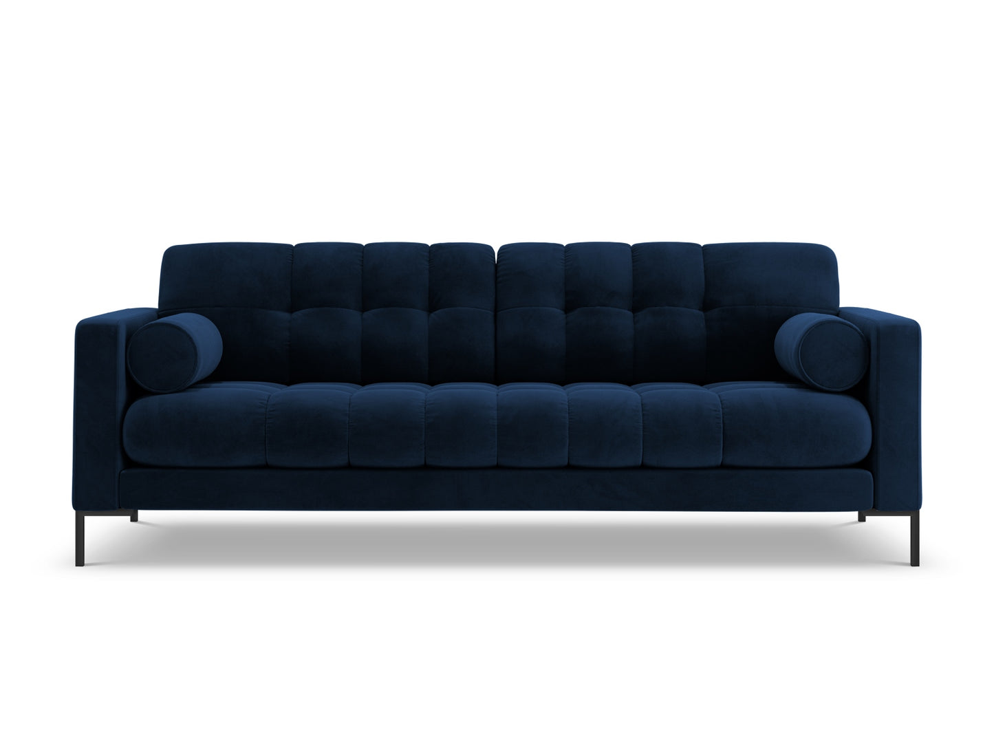 Bali Sofa, 3 Seats, 177x96 cm — Royal Blue / Black Metal