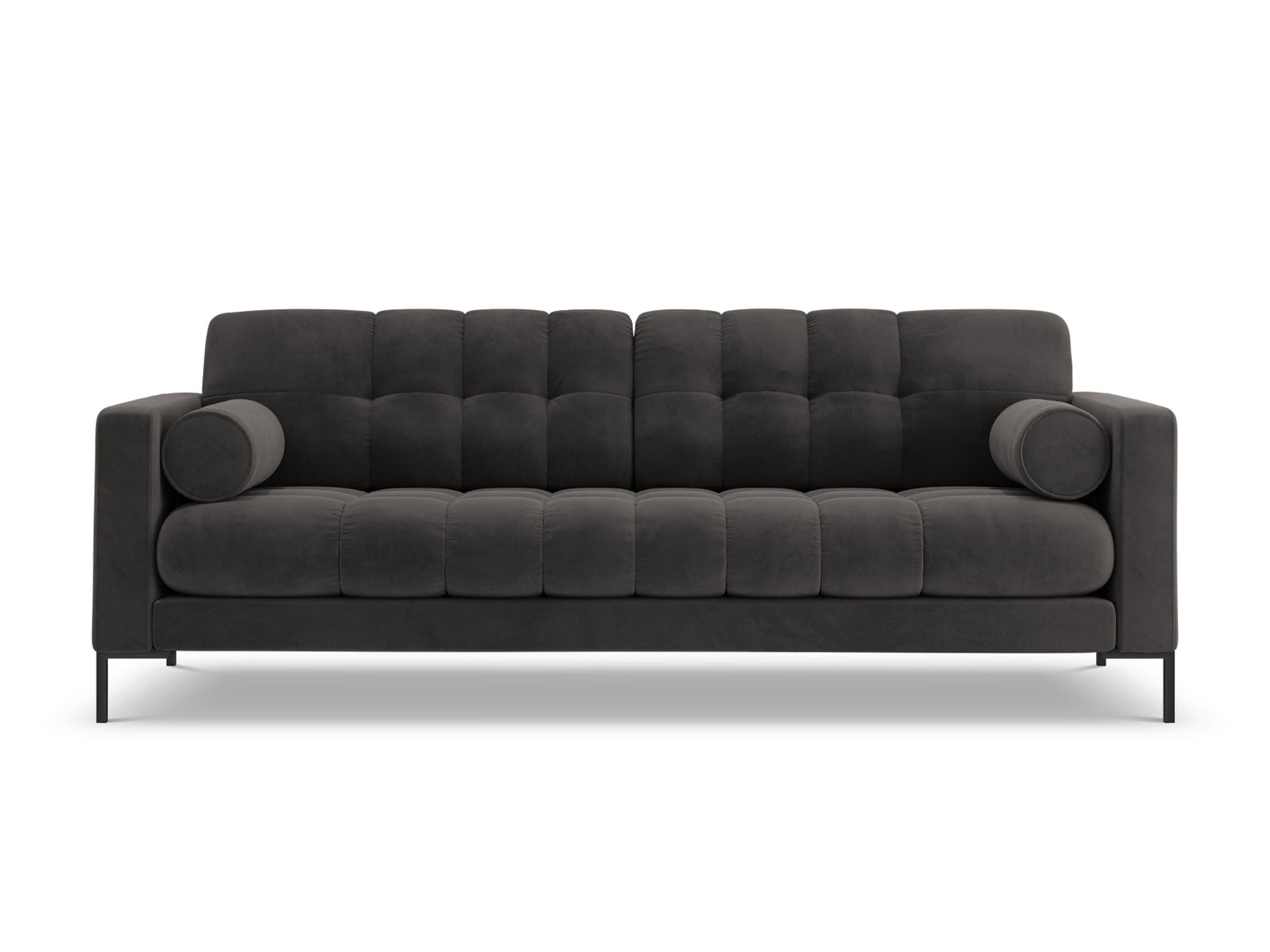 Bali Sofa, 3 Seats, 177x96 cm — Dark Grey / Black Metal