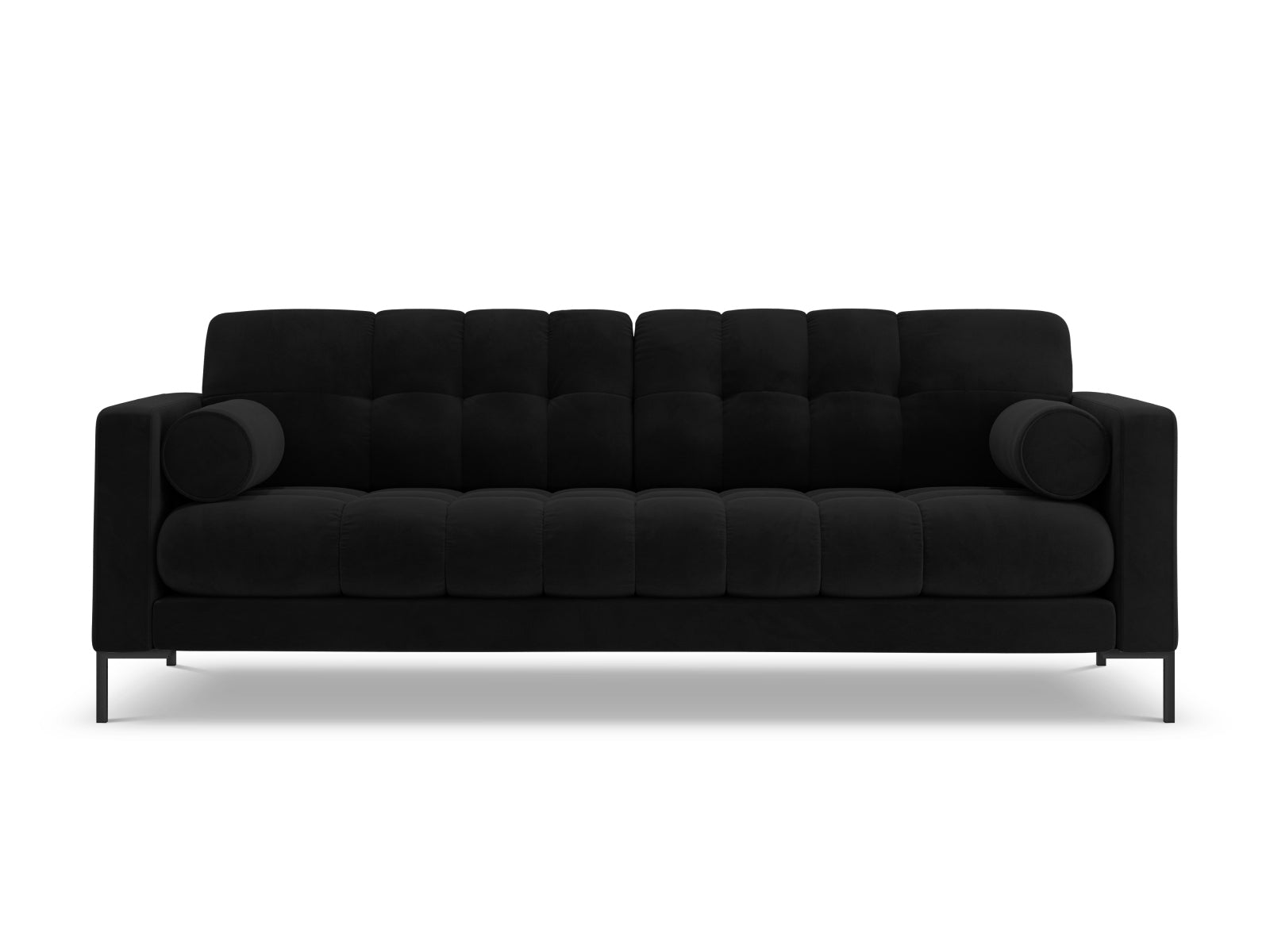 Bali Sofa, 3 Seats, 177x96 cm — Black / Black Metal