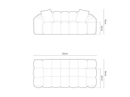 Treno Sofa, 3 Seats, 210x94 cm