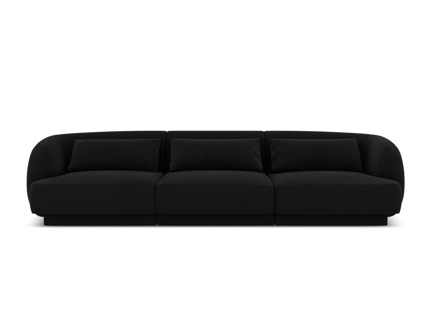 Tulum Sofa, 3 Seats, 255x90 cm — Black