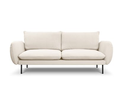 Vienna Sofa, 3 Seats, 200x92 cm — Beige / Black Metal