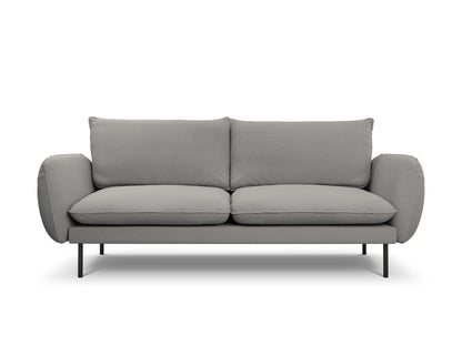 Vienna Sofa, 3 Seats, 200x92 cm — Grey / Black Metal
