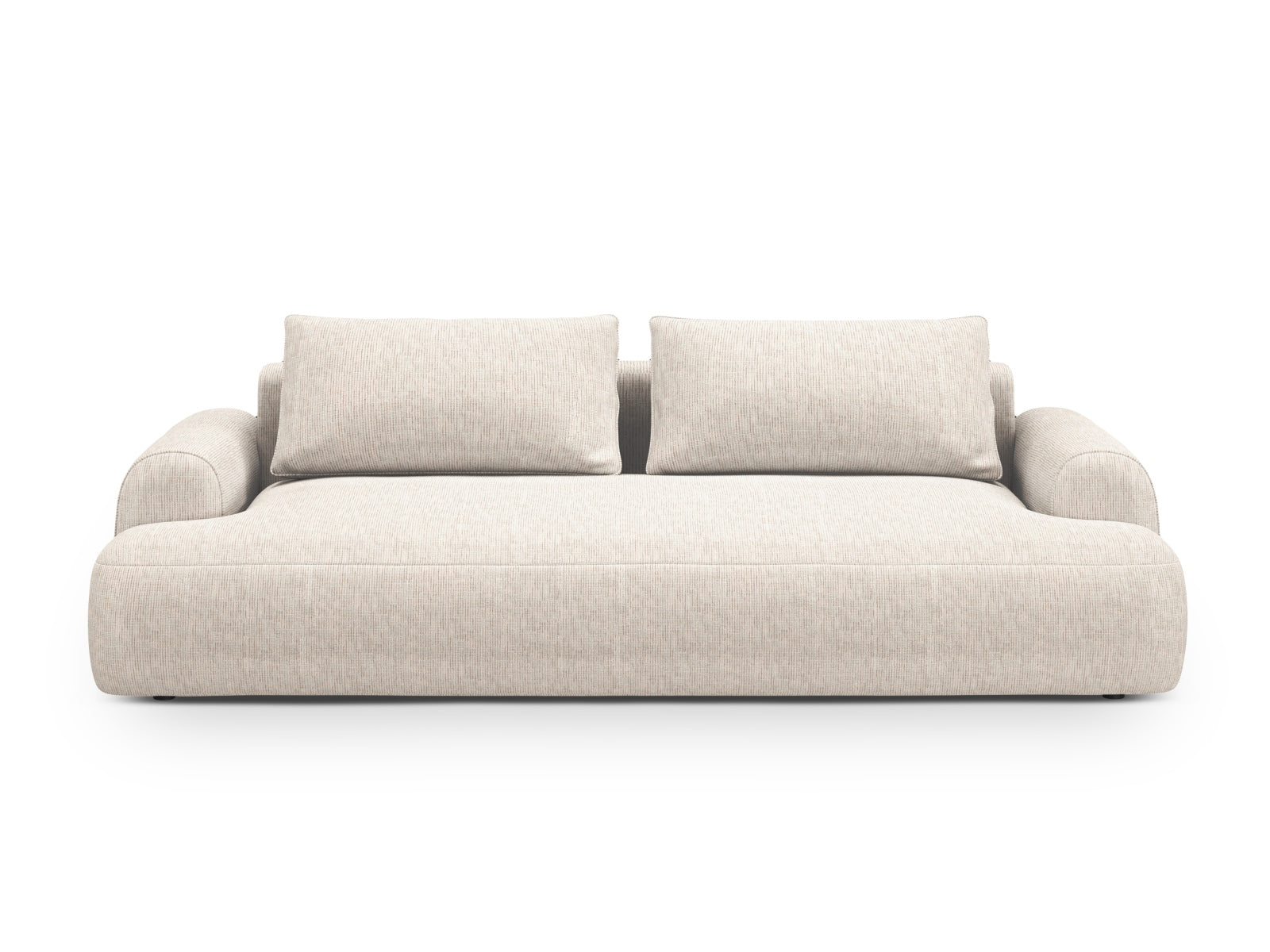Calma Sofa With Bed Function And Box, 4 Seats, 250x100 cm — Light Beige
