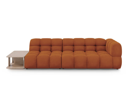 Sky Modular Sofa, 4 Seats, 297x102 cm — Terracotta / Left