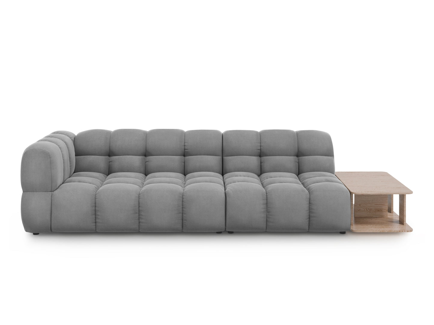 Sky Modular Sofa, 4 Seats, 297x102 cm — Light Grey / Right