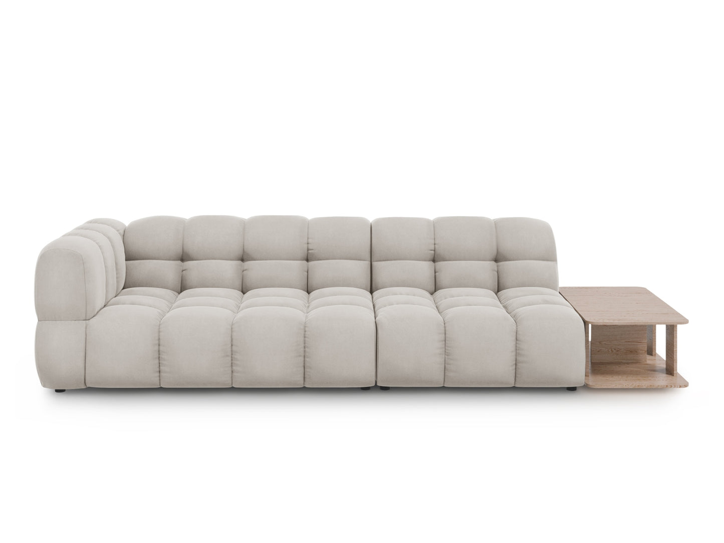 Sky Modular Sofa, 4 Seats, 297x102 cm — Light Beige / Right