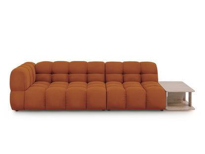 Sky Modular Sofa, 4 Seats, 297x102 cm — Terracotta / Right