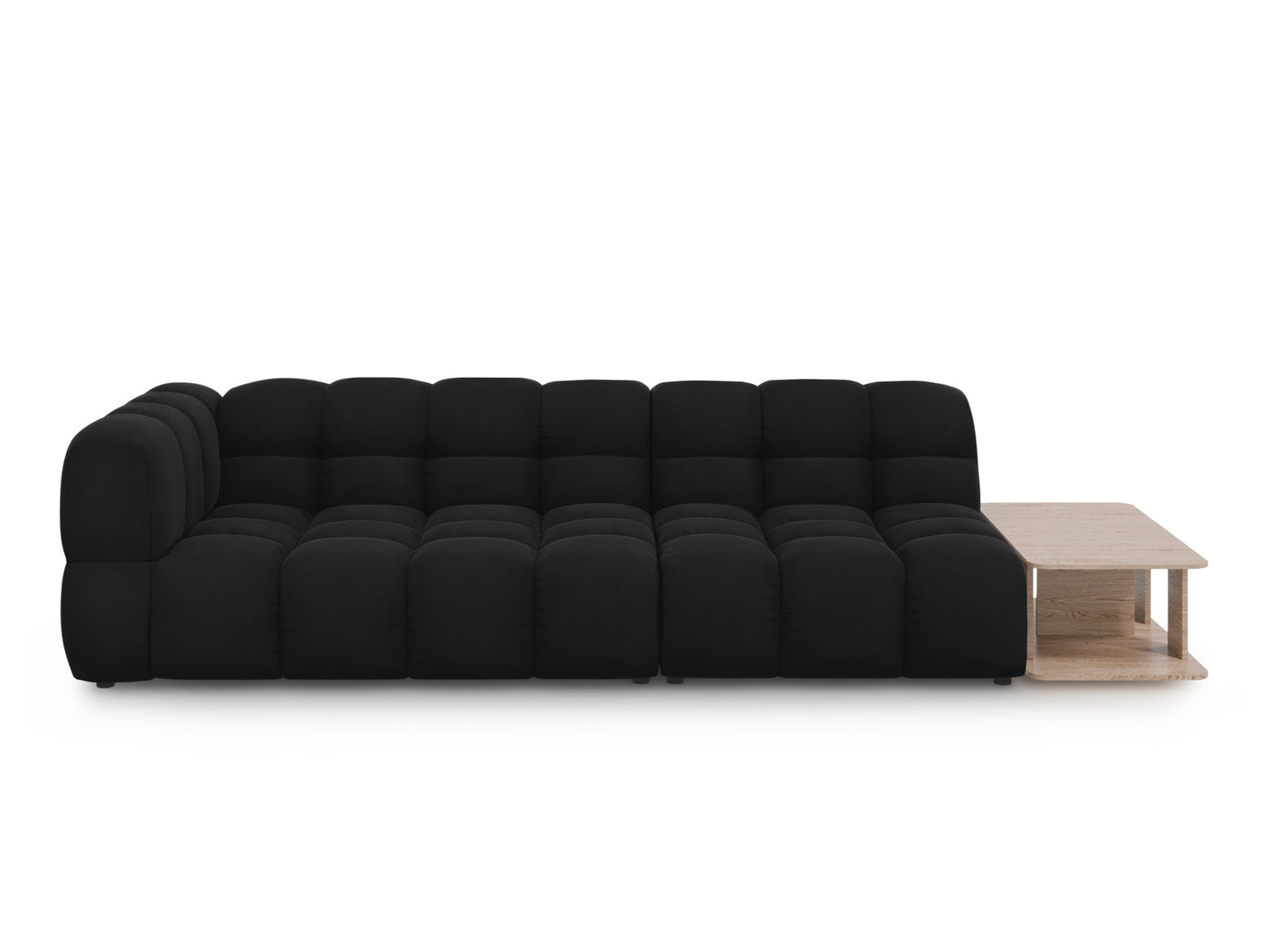 Sky Modular Sofa, 4 Seats, 297x102 cm — Black / Right