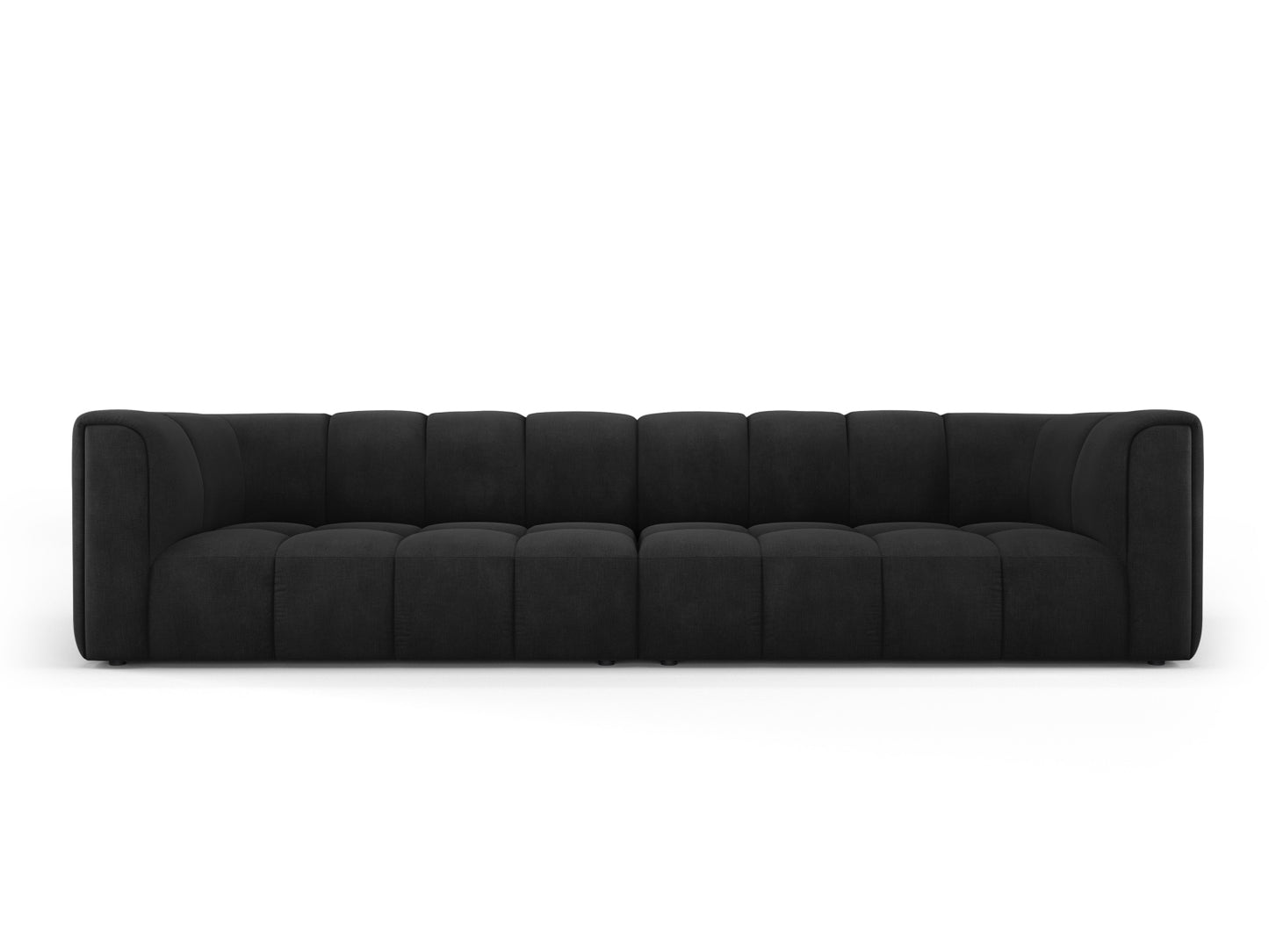 Moritz Modular Sofa, 4 Seats, 286x96 cm — Black