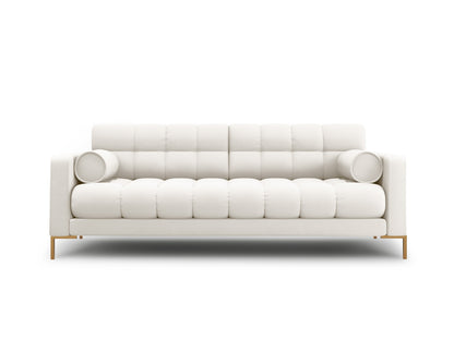 Bali Sofa, 4 Seats, 217x96 cm — Light Beige / Gold Metal
