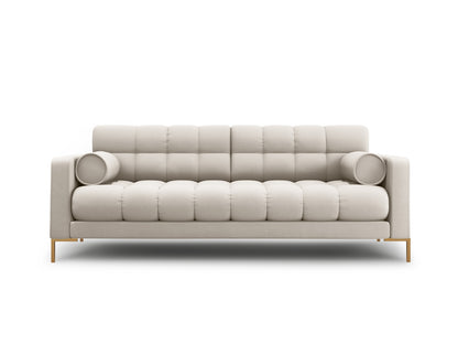 Bali Sofa, 4 Seats, 217x96 cm — Beige / Gold Metal