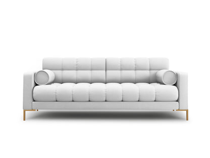 Bali Sofa, 4 Seats, 217x96 cm — Light Grey / Gold Metal